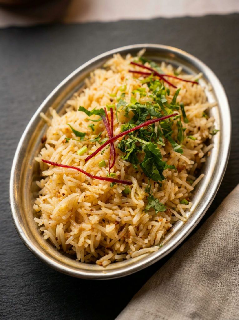 Garlic Pullao at Indian Jewel, Prague