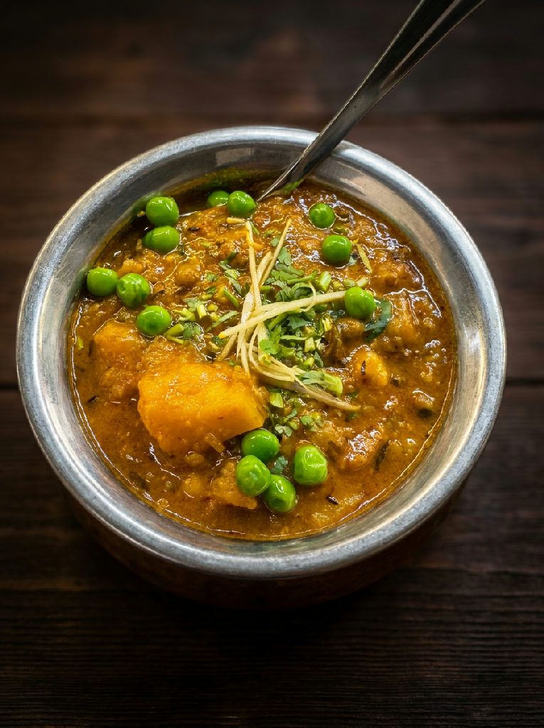 Mattar Aloo at Indian Jewel, Prague